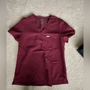 Burgundy FIGS scrub top